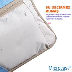 Microcase Ipad 8.Nesil 10.2 inch Tabletler için Omuz Askılı El Tutacaklı Universal Sleeve Taşıma Çantası AL4346 Pembe