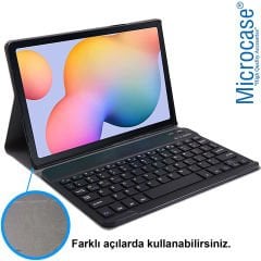 Microcase Samsung Galaxy Tab S6 Lite SM-P610 P610 10.4 inch Bluetooth Klavyeli Standlı Renkli Kılıf - AL8111