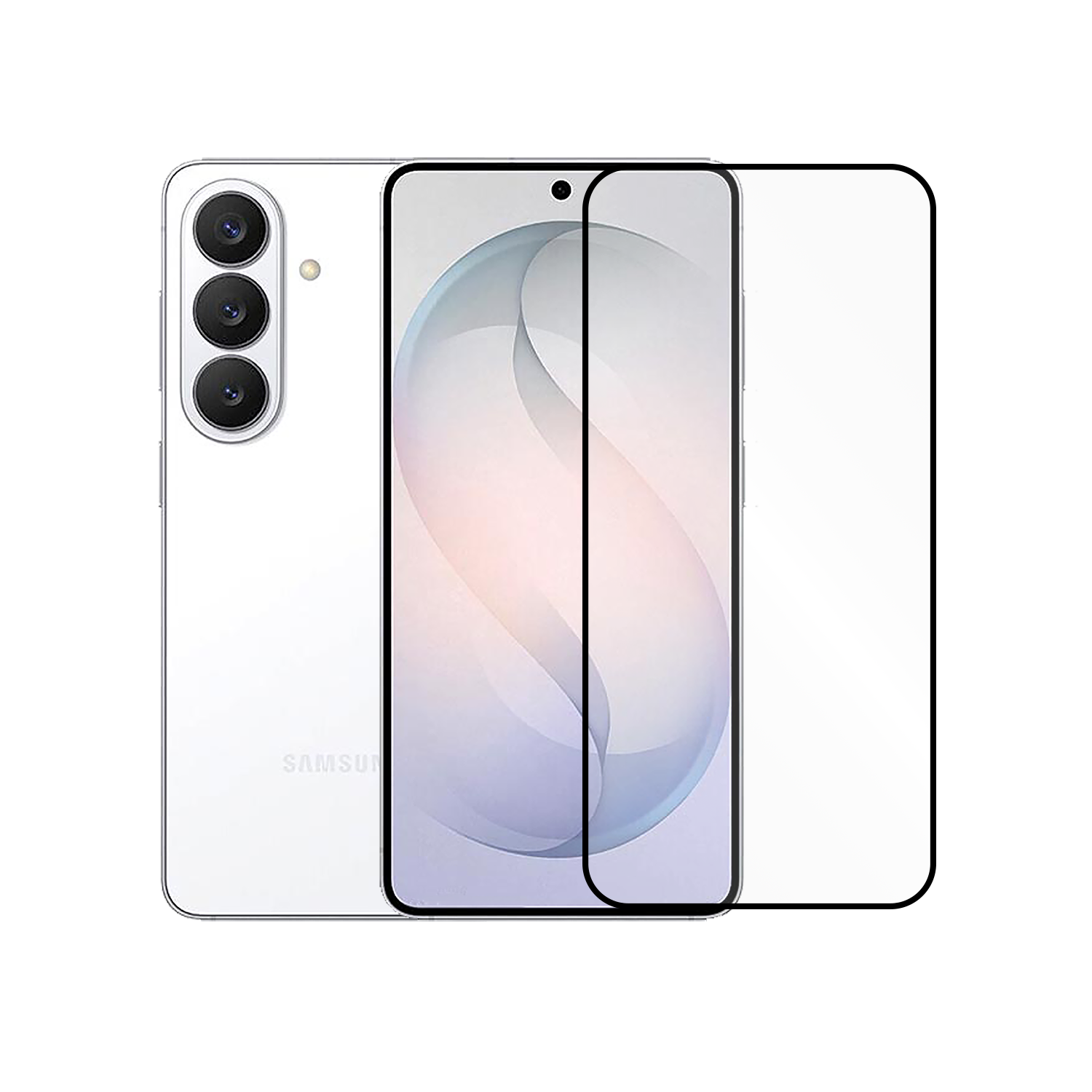 Microcase Samsung S26 Tam Kaplayan Çerçeveli Tempered Ekran Koruyucu -AL3276
