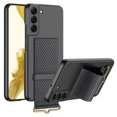 Microcase Samsung Galaxy S22 Parmak Tutuculu Kayış Askılı Plastik Kılıf - AL3565