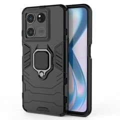 Microcase Oppo A57 / Oppo A77 (4G) Batman Serisi Yüzük Standlı Armor Kılıf - Siyah AL3349