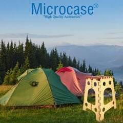 Microcase Taşınabilir Katlanır Portatif 1 No Kamp Sandalyesi Tabure 27cm x 23cm AL3886