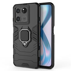 Microcase OnePlus Ace Racing Batman Serisi Yüzük Standlı Armor Kılıf - Siyah AL3349