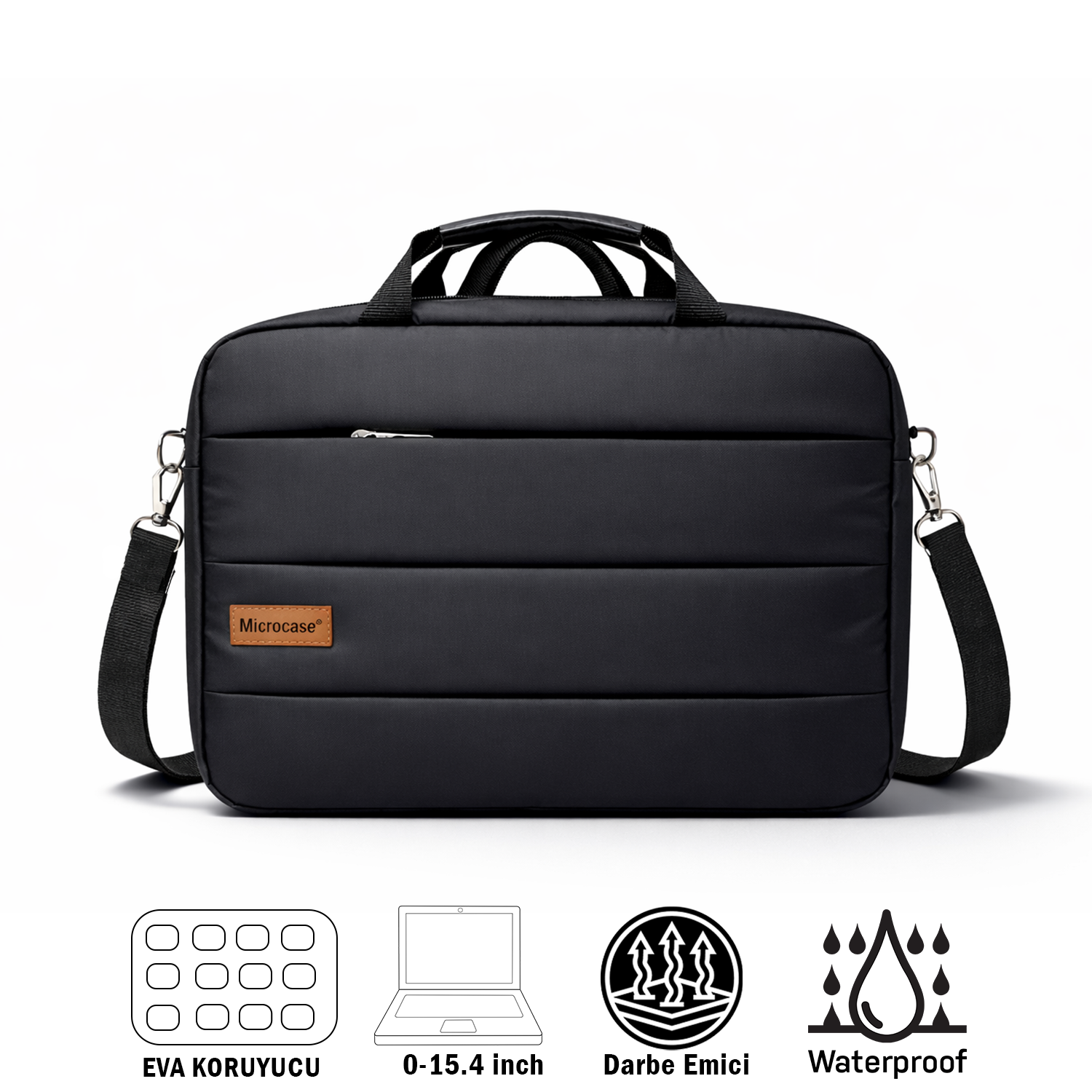 Microcase MacBook Pro 16 inch M4 Pro / Max 2024 5 Bölmeli Darbelere Dayanıklı Tablet Notebook Macbook Evrak Çantası AL5497