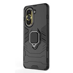 Microcase Huawei Nova 10 Batman Serisi Yüzük Standlı Armor Kılıf - Siyah AL3349