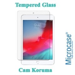 Microcase iPad Mini 5 2019 Delüx Serisi Universal Standlı Deri Kılıf - Siyah + Tempered Glass Cam Koruma