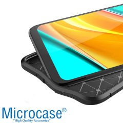 Microcase Xiaomi Redmi 9C Leather Tpu Silikon Kılıf - Siyah