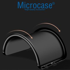 Microcase Xiaomi Redmi 8A Elektrocase Serisi Silikon Kılıf - Siyah + Tam Kaplayan Çerçeveli Cam