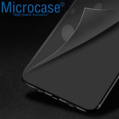 Microcase Xiaomi Redmi 8A Elektrocase Serisi Silikon Kılıf - Siyah + Tam Kaplayan Çerçeveli Cam