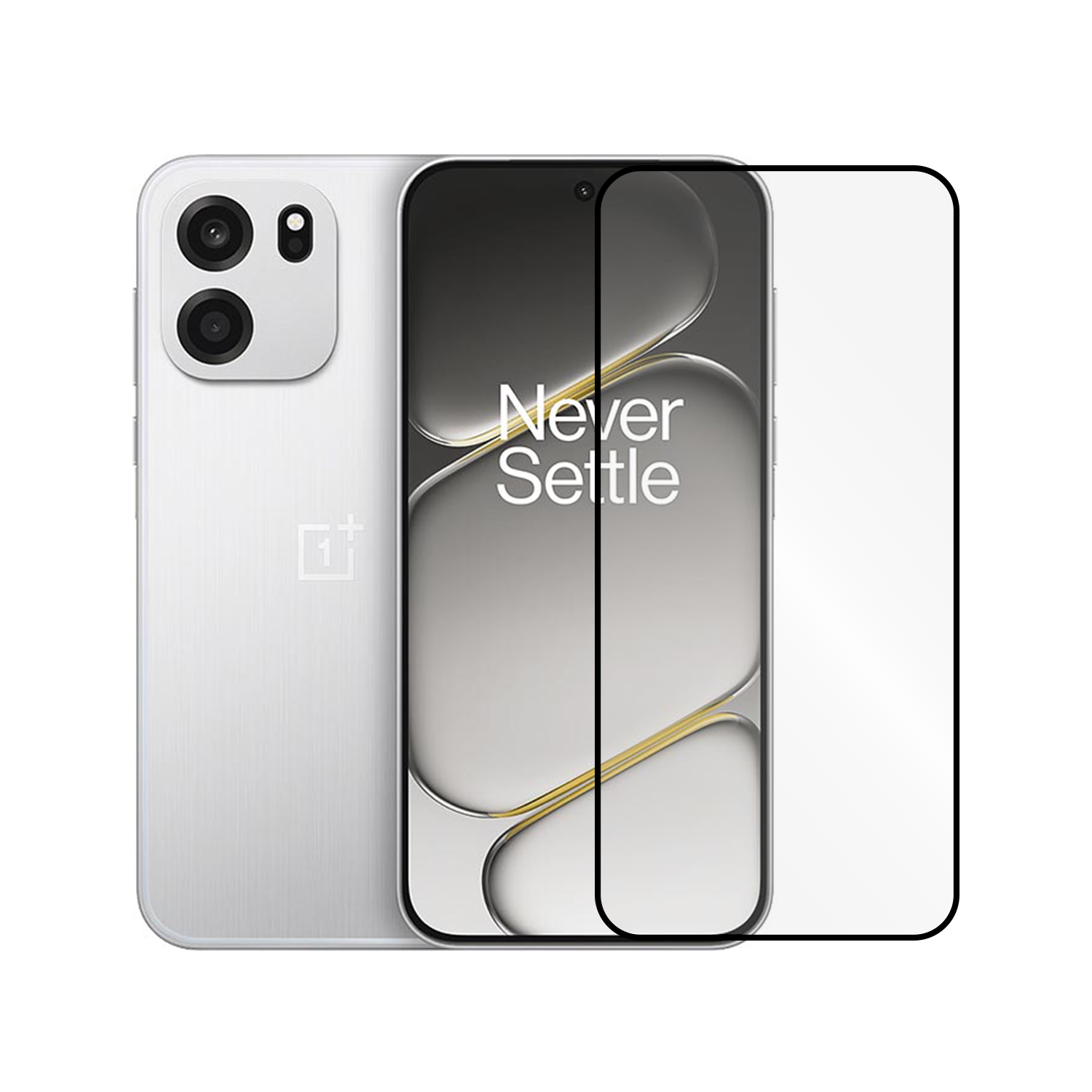 Microcase Oneplus Turbo 6V Tam Kaplayan Çerçeveli Tempered Ekran Koruyucu -AL3276