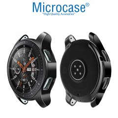 Microcase Samsung Galaxy Gear S4 42 mm Önü Açık Tasarım Silikon Kılıf - Siyah