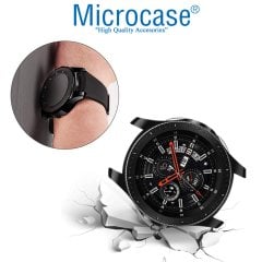 Microcase Samsung Galaxy Gear S4 42 mm Önü Açık Tasarım Silikon Kılıf - Siyah