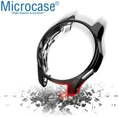 Microcase Samsung Galaxy Gear S4 42 mm Önü Açık Tasarım Silikon Kılıf - Siyah