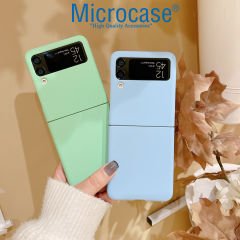 Microcase Samsung Galaxy Flip3 için Mat Yüzey Sert Plastik Kılıf - AL8848