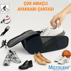 Microcase Çok Amaçlı Fileli Ayakkabı Düzenleyici Seyahat Çantası Hurç 34x23x14 CM 1 Adet AL5503