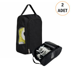 Microcase Çok Amaçlı Fileli Ayakkabı Düzenleyici Seyahat Çantası Hurç 34x23x14 CM 2 Adet AL5503