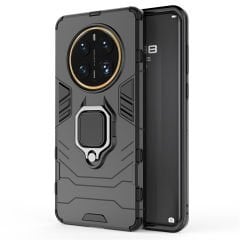 Microcase Huawei Mate 50 Pro Batman Serisi Yüzük Standlı Armor Kılıf - Siyah AL3349