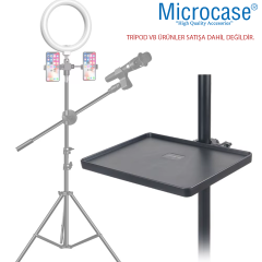 Microcase Tripodlara Monte Universal Sehpa Notebook Mikrofon Kitap vb Malzeme Rafı 220x165mm - AL5288