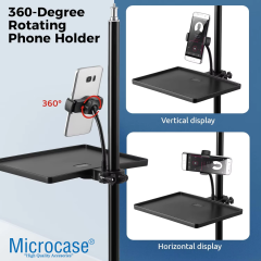 Microcase Tripodlara Monte Universal Sehpa Notebook Mikrofon Kitap vb Malzeme Rafı 270x205mm - AL5289