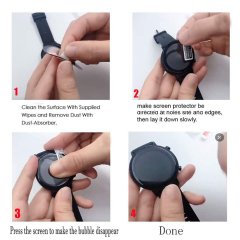 Microcase Xiaomi Mi Band 7 Tam Kaplayan Kavisli Ekran Koruyucu 3D Pet Film - Siyah