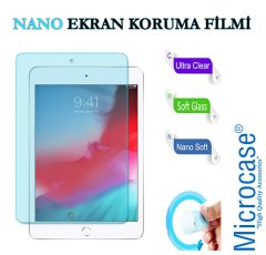 Microcase iPad Mini 5 2019 Delüx Serisi Universal Standlı Deri Kılıf - Kırmızı + Nano Esnek Ekran Koruma