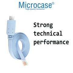 Microcase 1.8mt USB 2.0 Cisco Seri Yönlendirici USB'den RJ45'e Çeviren Konsol Kablosu Mavi AL3948