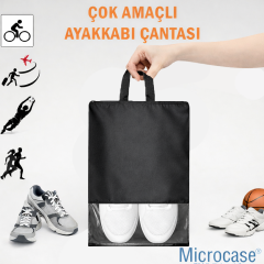 Microcase Çok Amaçlı Şeffaf Pencereli Ayakkabı Düzenleyici Seyahat Çantası Hurç 40x30 CM 5 Adet AL5500