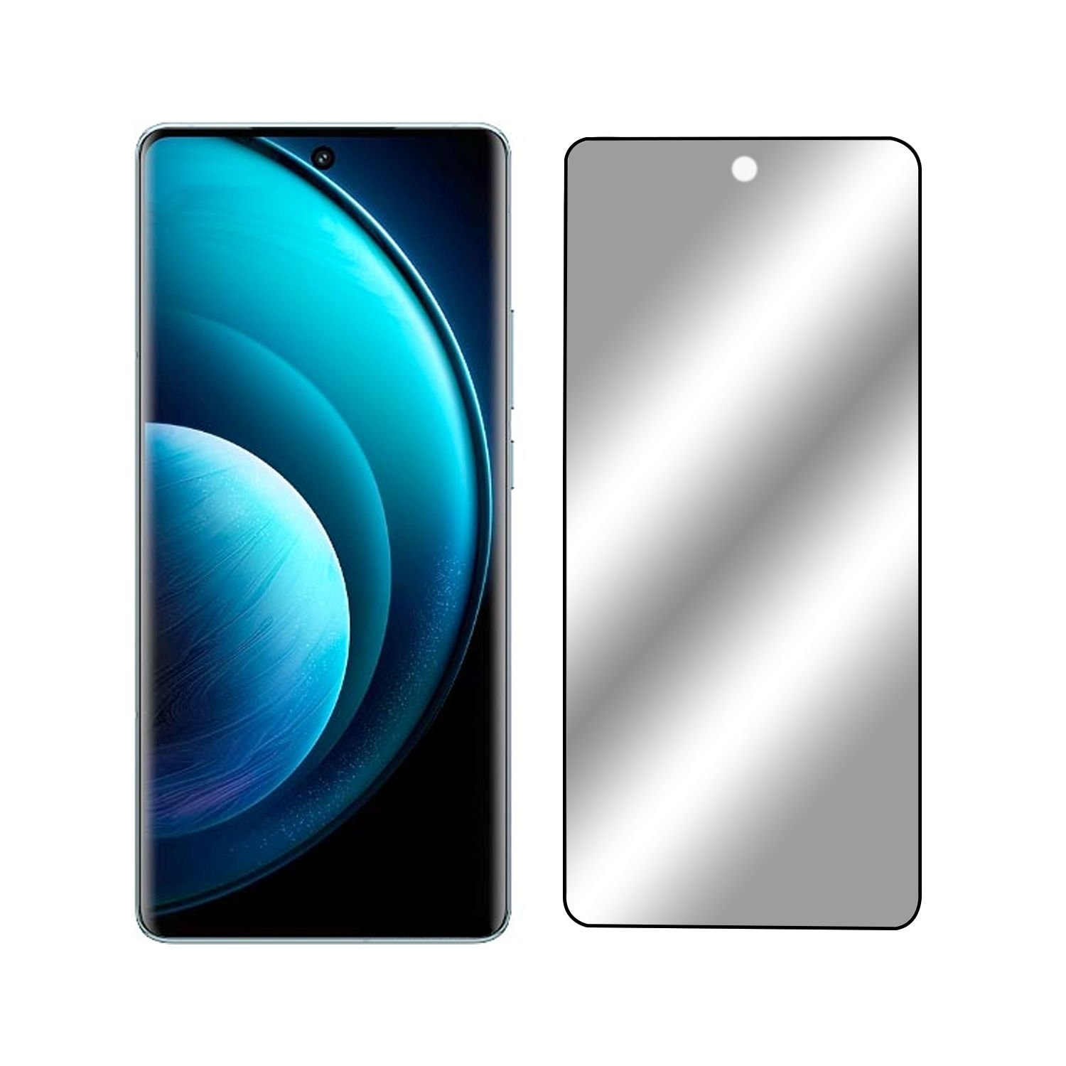 Microcase Vivo x100 Pro Tam Kaplayan Çerçeveli Tempered Ekran Koruyucu -AL3276