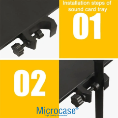 Microcase Tripodlara Monte Universal Sehpa Notebook Mikrofon Kitap vb Malzeme Rafı 240x175mm - AL5292