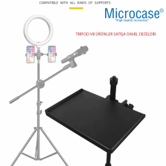 Microcase Tripodlara Monte Universal Sehpa Notebook Mikrofon Kitap vb Malzeme Rafı 240x175mm - AL5292