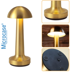 Microcase Dokunmatik Mantar Tasarımlı 3 Işık Renkli Şarjlı Masa Lambası - AL5157