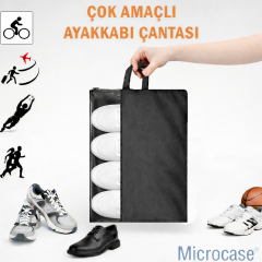 Microcase Çok Amaçlı Şeffaf Pencereli Ayakkabı Düzenleyici Seyahat Çantası Hurç 50x40 CM 5 Adet AL5502