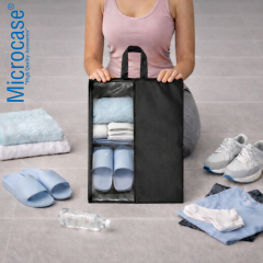 Microcase Çok Amaçlı Şeffaf Pencereli Ayakkabı Düzenleyici Seyahat Çantası Hurç 50x40 CM 5 Adet AL5502