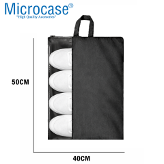 Microcase Çok Amaçlı Şeffaf Pencereli Ayakkabı Düzenleyici Seyahat Çantası Hurç 50x40 CM 10 Adet AL5502