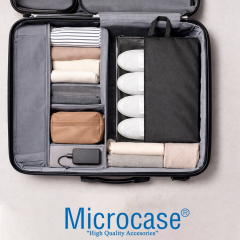 Microcase Çok Amaçlı Şeffaf Pencereli Ayakkabı Düzenleyici Seyahat Çantası Hurç 50x40 CM 10 Adet AL5502