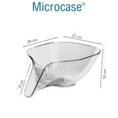 Microcase Tezgah Yanı Akrilik Mutfak Lavabo Süzgeci Çok Fonksiyonlu Sebze Meyve Yıkama Süzgeç Füme AL4691