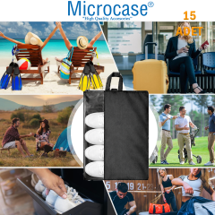 Microcase Çok Amaçlı Şeffaf Pencereli Ayakkabı Düzenleyici Seyahat Çantası Hurç 50x40 CM 15 Adet AL5502