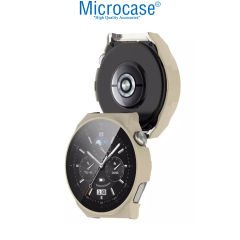 Microcase Huawei Watch GT3 Pro 46mm Ekran Korumalı Sert Rubber Kılıf - AL3173 Bej