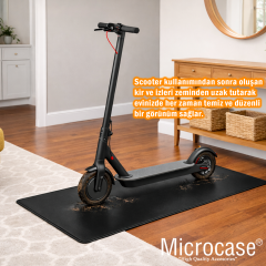 Microcase Elektrikli Scooterlar için Ev içi Park Toz Çamur Zemin Koruyucu Deri Mat 50x140 AL5508