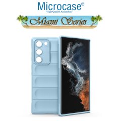 Microcase Samsung Galaxy Note 20 Miami Serisi Darbeye Dayanıklı Silikon Kılıf - Açık Mavi