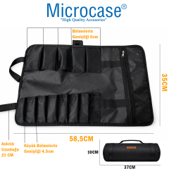 Microcase Motosiklet Bisiklet Elektrikli Araçlar ve Genel Kullanım için Katlanabilir Portatif Alet Çantası AL5514