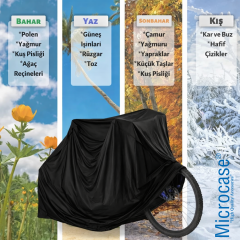 Microcase Su Geçirmez 4 Mevsim Kullanım Bisiklet Brandası 185x110x70 CM AL5509