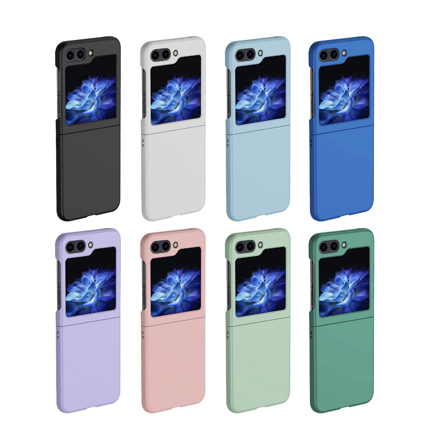 Microcase Samsung Galaxy Flip5 için Mat Yüzey Sert Plastik Kılıf - AL8848