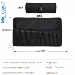 Microcase Motosiklet Bisiklet Elektrikli Araçlar ve Genel Kullanım için Katlanabilir Portatif Alet Çantası AL5515
