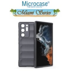 Microcase Samsung Galaxy Note 20 Ultra Miami Serisi Darbeye Dayanıklı Silikon Kılıf - Koyu Gri