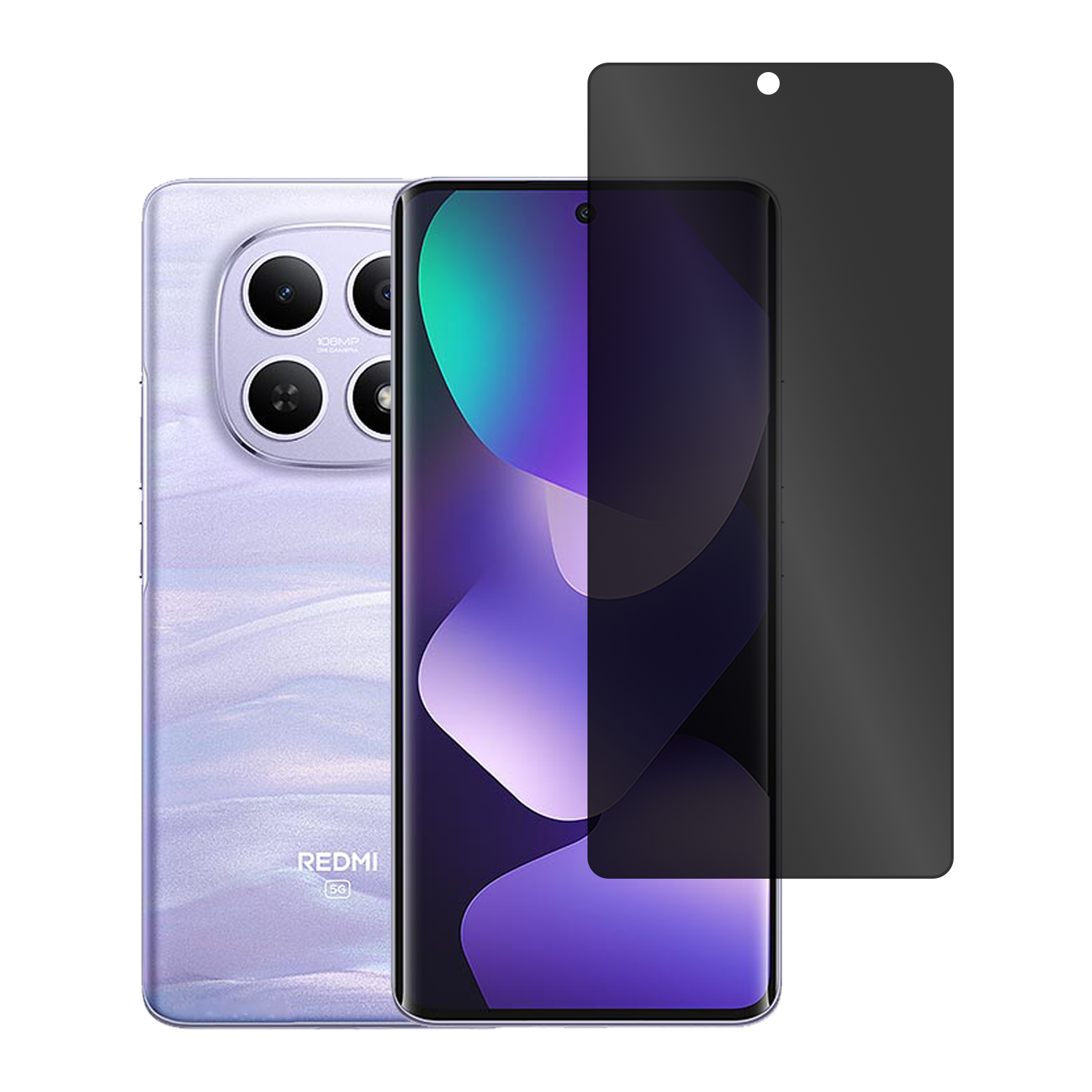 Microcase Redmi Note 15 5G Privacy Gizlilik Filtreli Tam Kaplayan Tempered Cam-AL3125