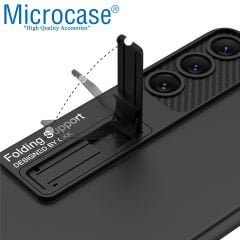 Microcase Samsung Galaxy S23 ile uyumlu Standlı Sert Plastik Mat Kılıf - AL3566