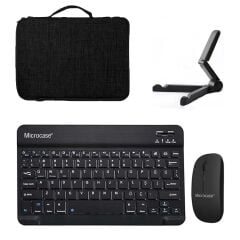 Microcase Lenovo Legion Tab 8.8 inch Tablet Uyumlu Tablet Çanta+Türkçe Bluetooth Klavye+Mouse+Tablet Standı-Siyah AL8128