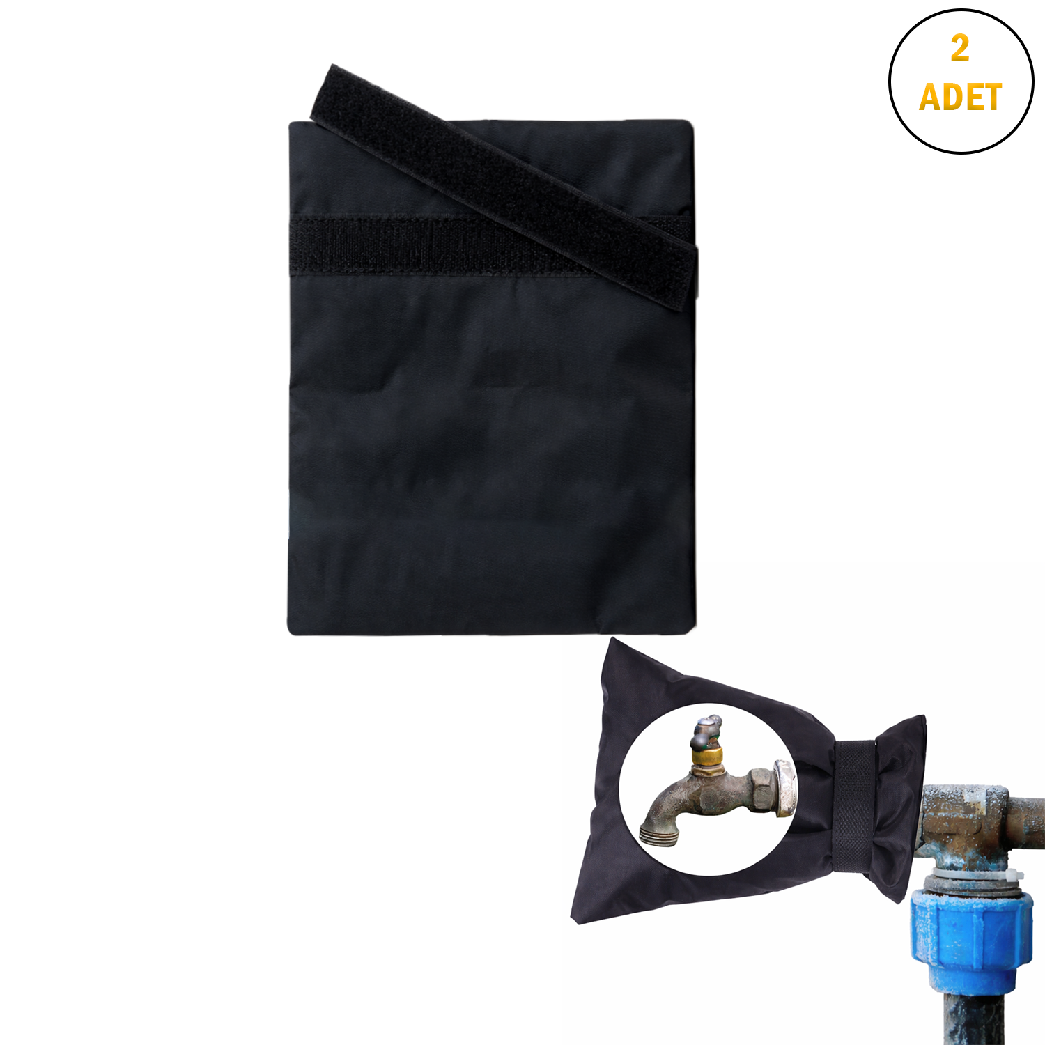 Microcase Su Geçirmez Bahçe Açıkalan Dış Mekan Musluk Don Buzlanma Koruyucu Kılıf 2 Adet AL5511