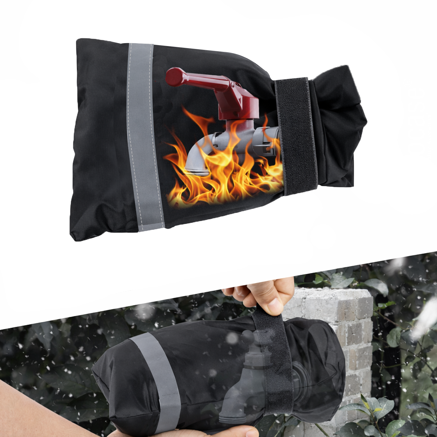 Microcase Reflektörlü Su Geçirmez Bahçe Açıkalan Dış Mekan Musluk Don Buzlanma Koruyucu Kılıf AL5512